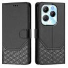 For Infinix Hot 40 4G / Hot 40 Pro 4G Honeycomb Embossing RFID Leather Phone Case(Black) - 2