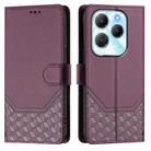 For Infinix Hot 40 4G / Hot 40 Pro 4G Honeycomb Embossing RFID Leather Phone Case(Violet) - 2