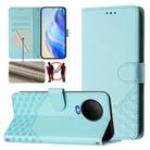 For Infinix Note 12 4G / Note 12 Pro 4G Honeycomb Embossing RFID Leather Phone Case(Mint Green) - 1