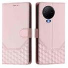 For Infinix Note 12 4G / Note 12 Pro 4G Honeycomb Embossing RFID Leather Phone Case(Pink) - 2