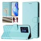 For Infinix Note 12 Pro 5G Honeycomb Embossing RFID Leather Phone Case(Mint Green) - 1