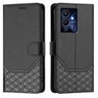 For Infinix Note 12 Pro 5G Honeycomb Embossing RFID Leather Phone Case(Black) - 2