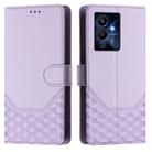 For Infinix Note 12 Pro 5G Honeycomb Embossing RFID Leather Phone Case(Light Purple) - 2