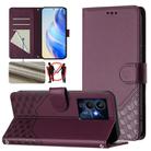 For Infinix Note 12 Pro 5G Honeycomb Embossing RFID Leather Phone Case(Violet) - 1