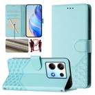 For Infinix Note 30 5G / 4G Honeycomb Embossing RFID Leather Phone Case(Mint Green) - 1