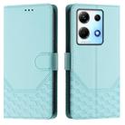 For Infinix Note 30 5G / 4G Honeycomb Embossing RFID Leather Phone Case(Mint Green) - 2