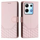 For Infinix Note 30 5G / 4G Honeycomb Embossing RFID Leather Phone Case(Pink) - 2