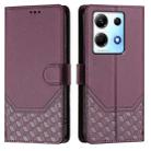 For Infinix Note 30 5G / 4G Honeycomb Embossing RFID Leather Phone Case(Violet) - 2