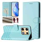 For Infinix Note 30 Pro 4G Honeycomb Embossing RFID Leather Phone Case(Mint Green) - 1