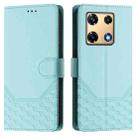 For Infinix Note 30 Pro 4G Honeycomb Embossing RFID Leather Phone Case(Mint Green) - 2