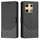 For Infinix Note 30 Pro 4G Honeycomb Embossing RFID Leather Phone Case(Black) - 2