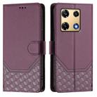 For Infinix Note 30 Pro 4G Honeycomb Embossing RFID Leather Phone Case(Violet) - 2