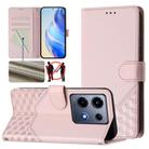 For Infinix Note 30 VIP Honeycomb Embossing RFID Leather Phone Case(Pink) - 1