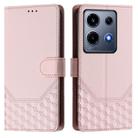 For Infinix Note 30 VIP Honeycomb Embossing RFID Leather Phone Case(Pink) - 2