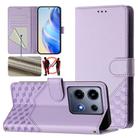 For Infinix Note 30 VIP Honeycomb Embossing RFID Leather Phone Case(Light Purple) - 1