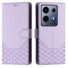 For Infinix Note 30 VIP Honeycomb Embossing RFID Leather Phone Case(Light Purple) - 2