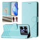 For Infinix Note 40 4G Honeycomb Embossing RFID Leather Phone Case(Mint Green) - 1