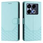 For Infinix Note 40 4G Honeycomb Embossing RFID Leather Phone Case(Mint Green) - 2