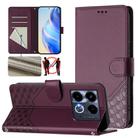 For Infinix Note 40 5G Honeycomb Embossing RFID Leather Phone Case(Violet) - 1