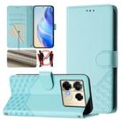 For Infinix Note 40 Pro 5G / 4G Honeycomb Embossing RFID Leather Phone Case(Mint Green) - 1