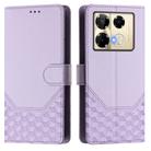 For Infinix Note 40 Pro 5G / 4G Honeycomb Embossing RFID Leather Phone Case(Light Purple) - 2