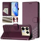 For Infinix Note 40 Pro 5G / 4G Honeycomb Embossing RFID Leather Phone Case(Violet) - 1