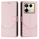 For Infinix Note 40 Pro+ 5G Honeycomb Embossing RFID Leather Phone Case(Pink) - 2