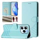 For Infinix Note 40X 5G Honeycomb Embossing RFID Leather Phone Case(Mint Green) - 1