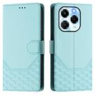 For Infinix Note 40X 5G Honeycomb Embossing RFID Leather Phone Case(Mint Green) - 2