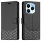 For Infinix Note 40X 5G Honeycomb Embossing RFID Leather Phone Case(Black) - 2