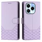 For Infinix Note 40X 5G Honeycomb Embossing RFID Leather Phone Case(Light Purple) - 2