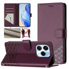 For Infinix Note 40X 5G Honeycomb Embossing RFID Leather Phone Case(Violet) - 1