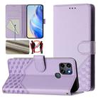 For Infinix Smart 6 / 6 Plus / 6 HD Honeycomb Embossing RFID Leather Phone Case(Light Purple) - 1