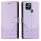 For Infinix Smart 6 / 6 Plus / 6 HD Honeycomb Embossing RFID Leather Phone Case(Light Purple) - 2