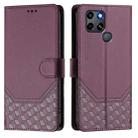 For Infinix Smart 6 / 6 Plus / 6 HD Honeycomb Embossing RFID Leather Phone Case(Violet) - 2