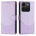 For Infinix Smart 7 Plus / 7 HD / 7 India Honeycomb Embossing RFID Leather Phone Case(Light Purple) - 2