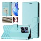 For Infinix Zero 20 Honeycomb Embossing RFID Leather Phone Case(Mint Green) - 1