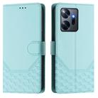 For Infinix Zero 20 Honeycomb Embossing RFID Leather Phone Case(Mint Green) - 2