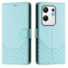 For Infinix Zero 30 4G Honeycomb Embossing RFID Leather Phone Case(Mint Green) - 2