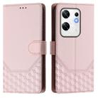 For Infinix Zero 30 4G Honeycomb Embossing RFID Leather Phone Case(Pink) - 2