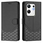 For Infinix Zero 30 4G Honeycomb Embossing RFID Leather Phone Case(Black) - 2