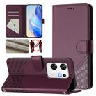 For Infinix Zero 30 4G Honeycomb Embossing RFID Leather Phone Case(Violet) - 1