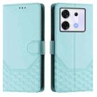 For Infinix Zero 30 5G Honeycomb Embossing RFID Leather Phone Case(Mint Green) - 2