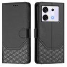 For Infinix Zero 30 5G Honeycomb Embossing RFID Leather Phone Case(Black) - 2