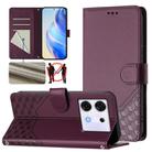 For Infinix Zero 30 5G Honeycomb Embossing RFID Leather Phone Case(Violet) - 1