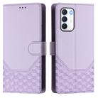 For Infinix Zero 5G 2023 Honeycomb Embossing RFID Leather Phone Case(Light Purple) - 2