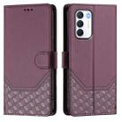 For Infinix Zero 5G 2023 Honeycomb Embossing RFID Leather Phone Case(Violet) - 2