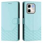 For Infinix Hot 50i 5G / Smart 9 4G Honeycomb Embossing RFID Leather Phone Case(Mint Green) - 2