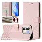 For Infinix Hot 50i 5G / Smart 9 4G Honeycomb Embossing RFID Leather Phone Case(Pink) - 1