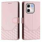 For Infinix Hot 50i 5G / Smart 9 4G Honeycomb Embossing RFID Leather Phone Case(Pink) - 2